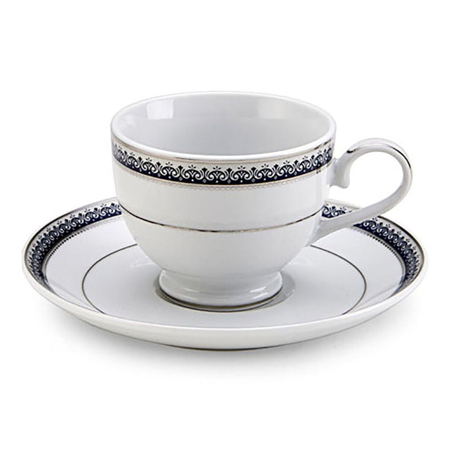 Platinum Crown Cobalt 40 Piece Dinnerware Set, Service for 8