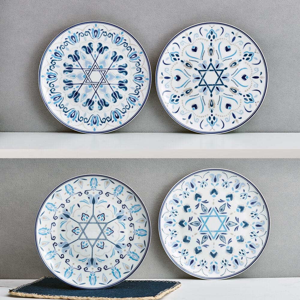 Hanukkah Celebration Set of 4 Salad Plates