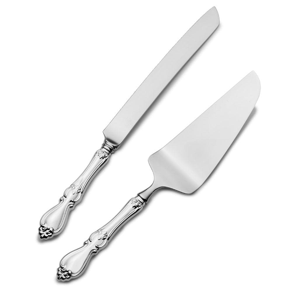 Queen Elizabeth Sterling Wedding Cake Knife and Server Set