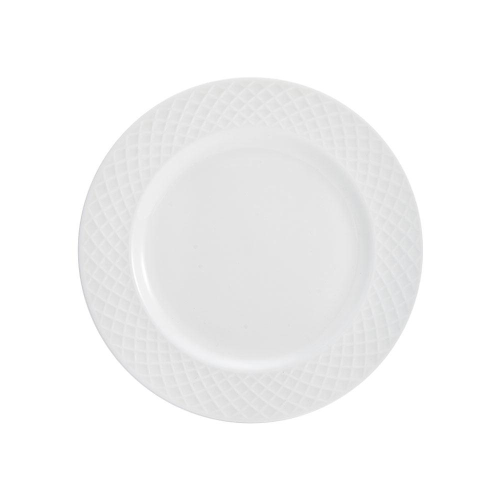 Trellis White Set of 4 Salad Plates