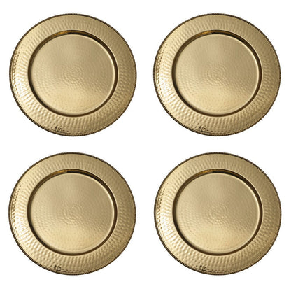 Gold Set of 4 Charger Plates