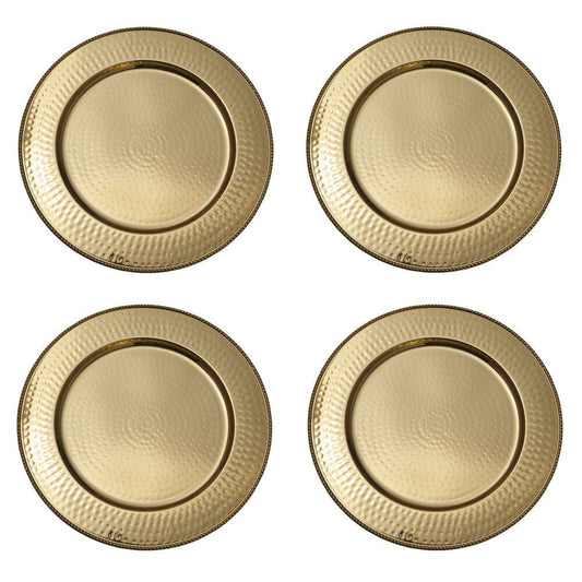 Gold Set of 4 Charger Plates