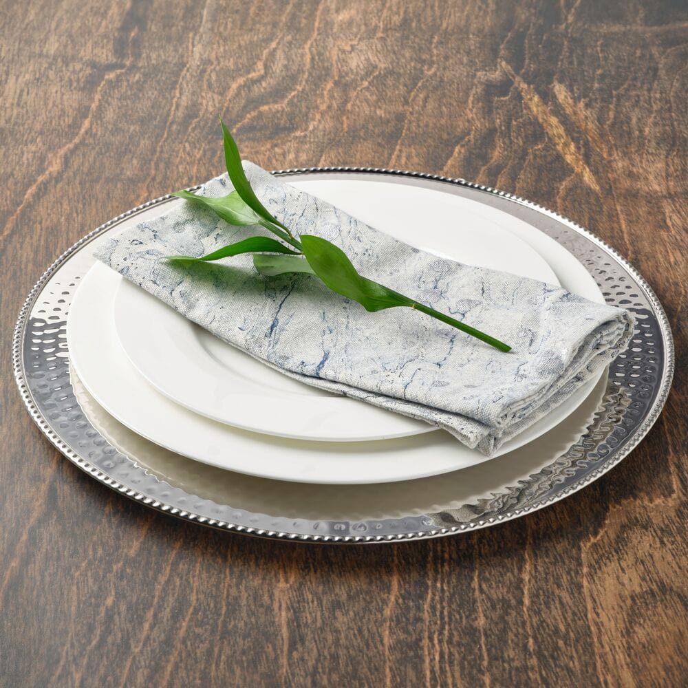 Silver Set of 4 Charger Plates