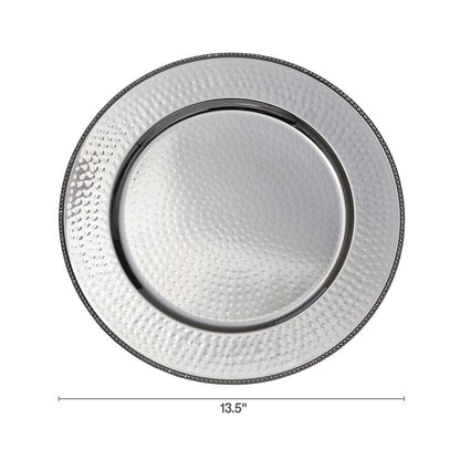 Silver Set of 4 Charger Plates