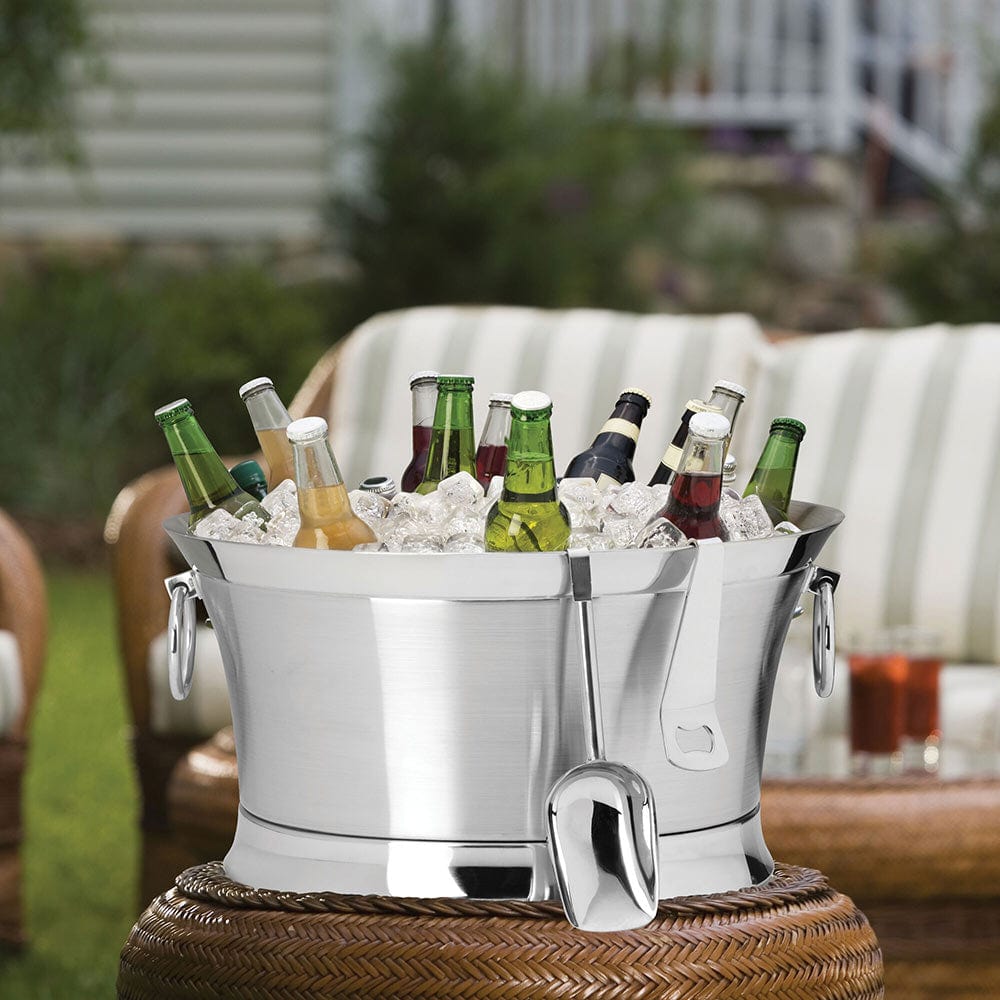 30 Quart Double Wall Beverage Tub with Stand and Tools