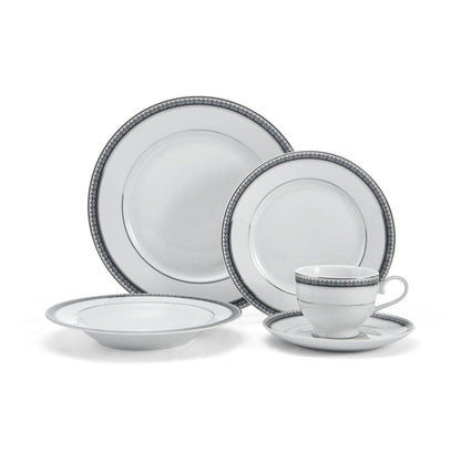 Platinum Crown Cobalt 40 Piece Dinnerware Set, Service for 8