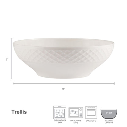 Trellis White Vegetable Serve Bowl