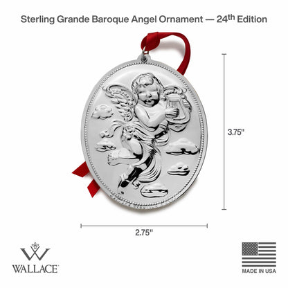 2024 Grande Baroque Sterling Angel Ornament 24th Edition
