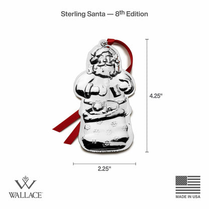 2024 Sterling Santa Ornament 8th Edition