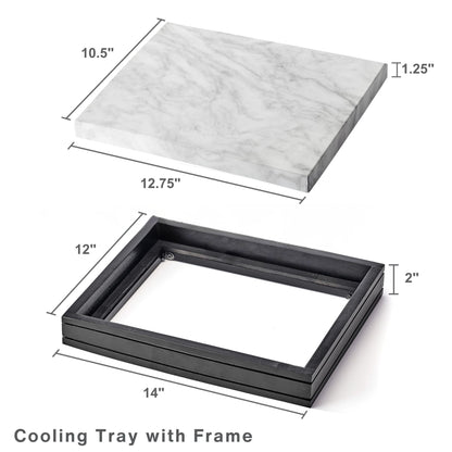 Freezable Cooling Serve Tray with Wood Base