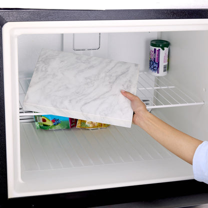 Freezable Cooling Serve Tray with Wood Base