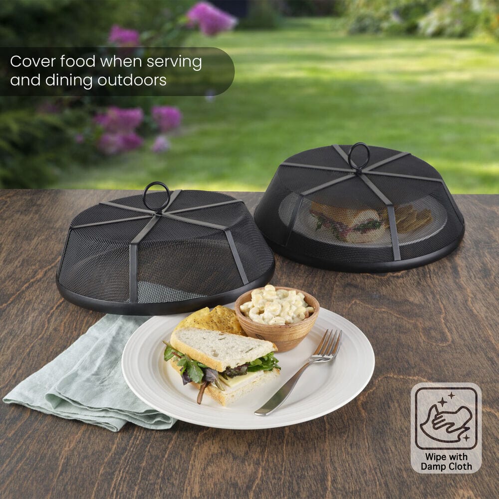 Set of 2 Mesh Outdoor Tray Food Covers