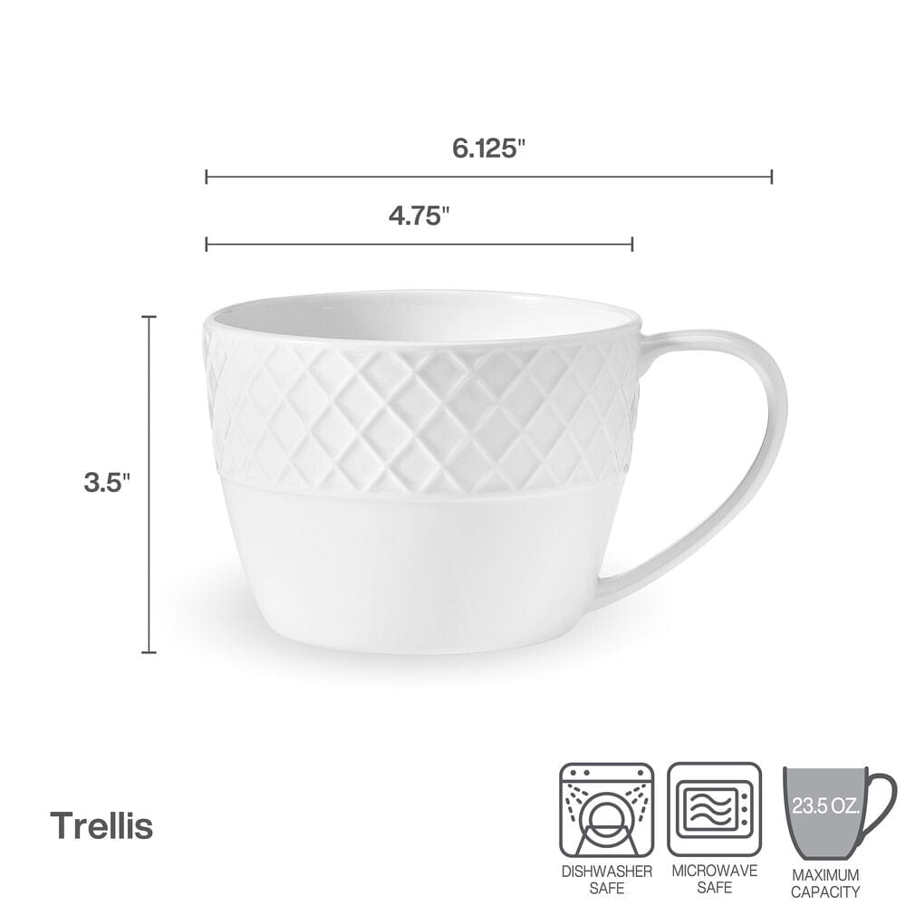 Trellis Jumbo Soup Mug