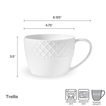Trellis Jumbo Soup Mug