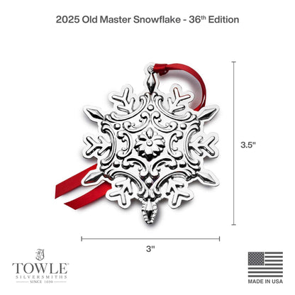 2025 Old Master Sterling Snowflake Ornament 36th Edition