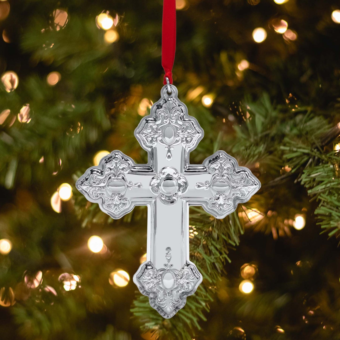 2025 Grande Baroque Sterling Cross Ornament 30th Edition