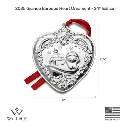 2025 Grande Baroque Heart Ornament 34th Edition
