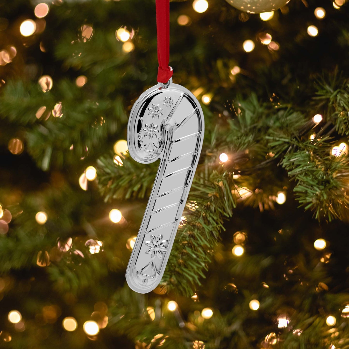 2025 Sterling Candy Cane Ornament 18th Edition