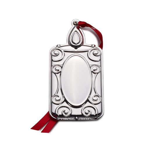 2025 Silver Plate Engravable Candle Ornament 13th Edition