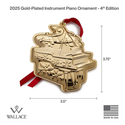 2025 Gold Plate Piano Musical Instrument Ornament 4th Edition