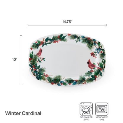 Winter Cardinal Platter