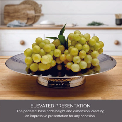 Radiance Hammered Pedestal Serving Tray