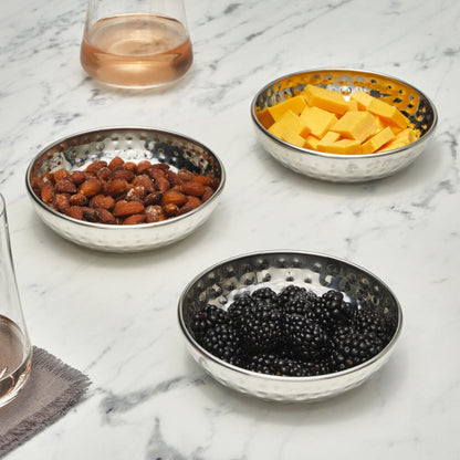 Radiance Hammered Set of 3 Bowls