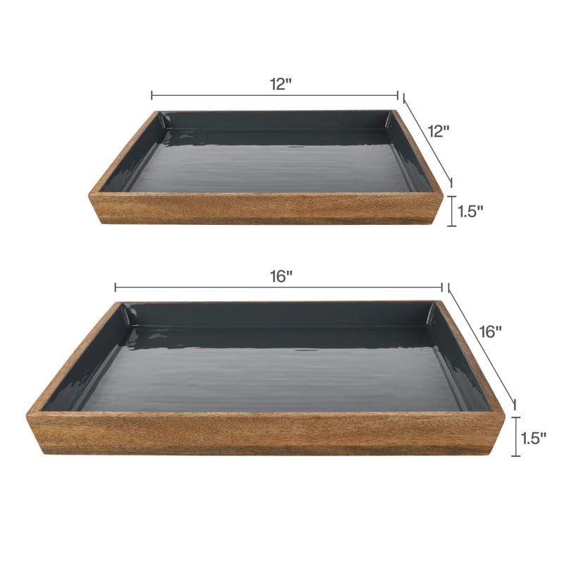 Samara Set of 2 Decorative Coffee Table Serve Trays