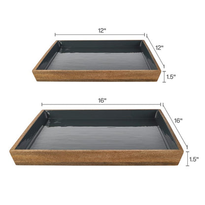 Samara Set of 2 Decorative Coffee Table Serve Trays