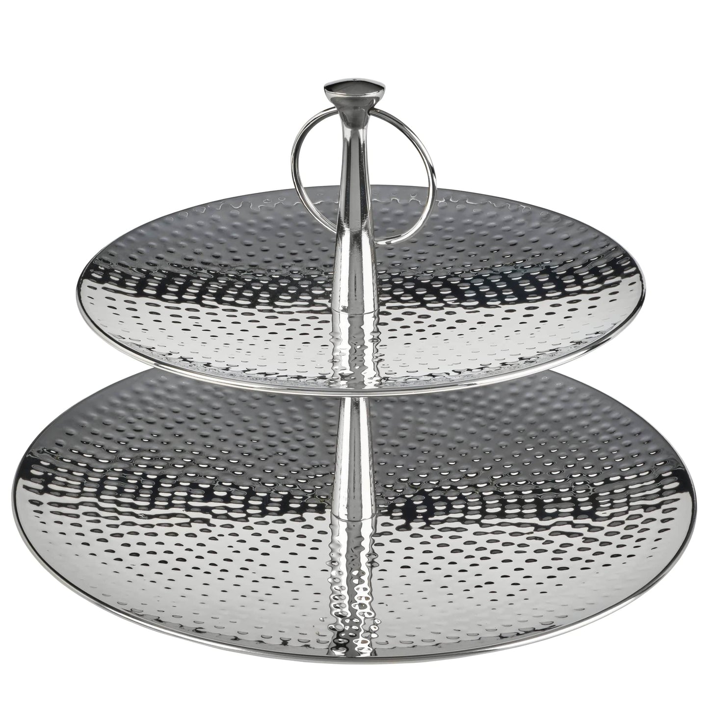 Hammered 2 Tier Serve Tray