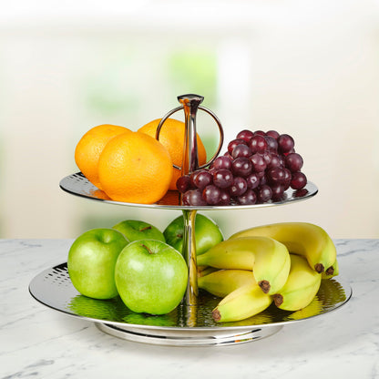 Hammered 2 Tier Serve Tray