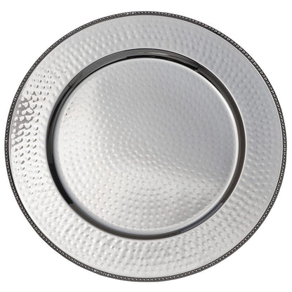 Silver Set of 4 Charger Plates