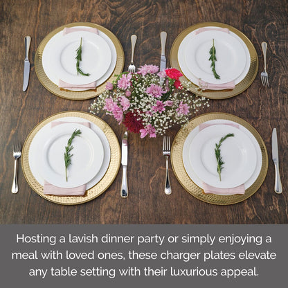 Gold Set of 4 Charger Plates
