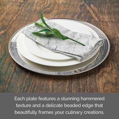 Silver Set of 4 Charger Plates