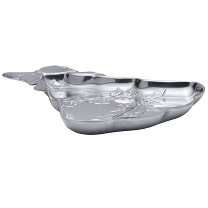 Holly Berries Christmas Tree Serving Tray