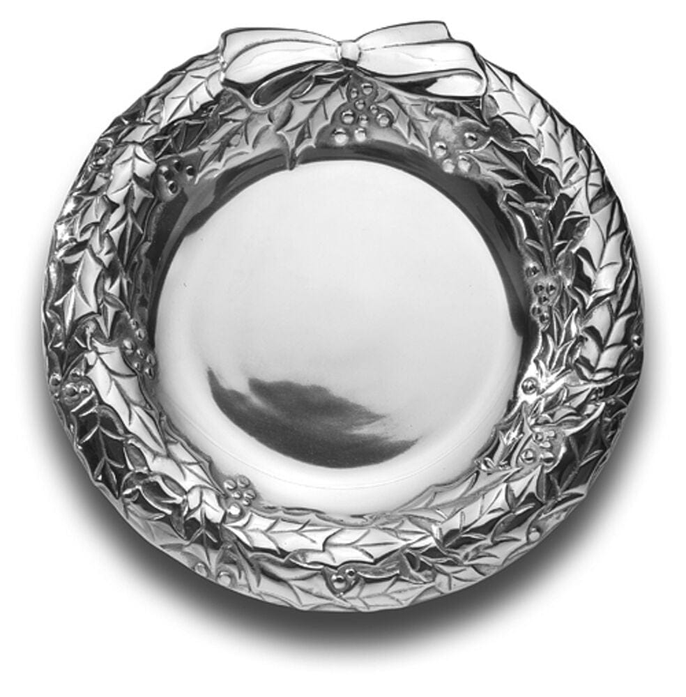 Holly Berries Wreath Serving Tray