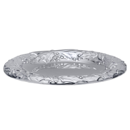 Holly Berries Wreath Serving Tray