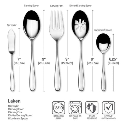 Laken 65 Piece Flatware Set, Service for 12