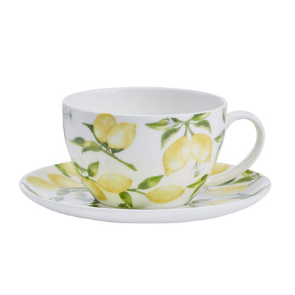 Lemons Teacup and Tea Server Set for One
