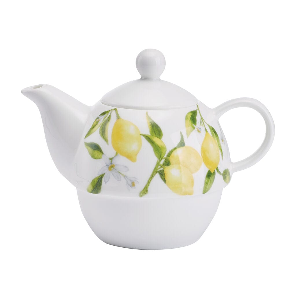 Lemons Teacup and Tea Server Set for One