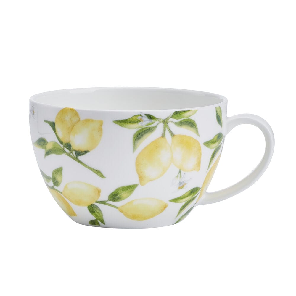 Lemons Teacup and Tea Server Set for One