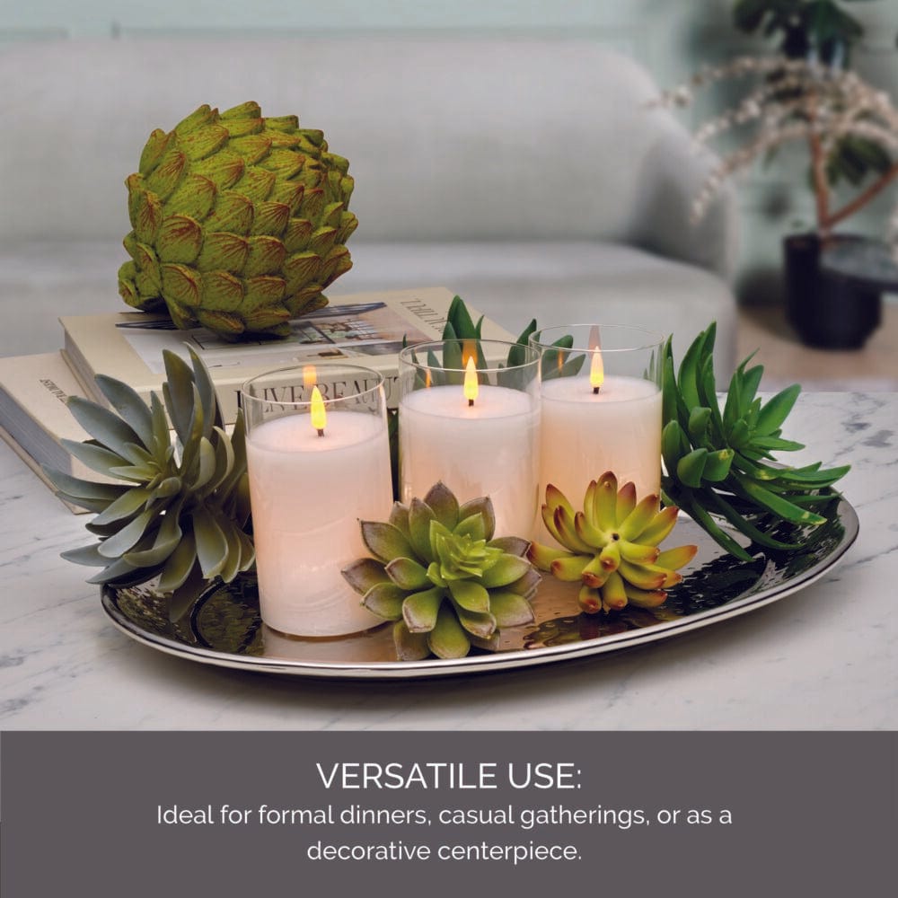 Radiance Hammered Oval Serving Tray