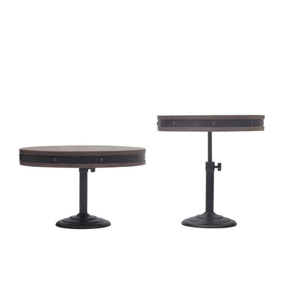 Rustic Set of 2 Adjustable Serving Platter Cake Stands