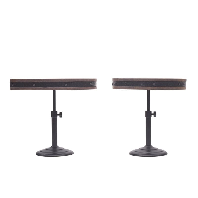 Rustic Set of 2 Adjustable Serving Platter Cake Stands