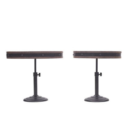 Rustic Set of 2 Adjustable Serving Platter Cake Stands