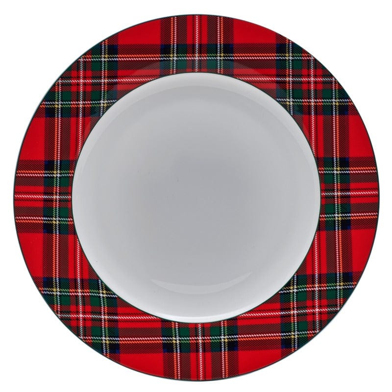 Tartan Red Set of 4 Dinner Plates