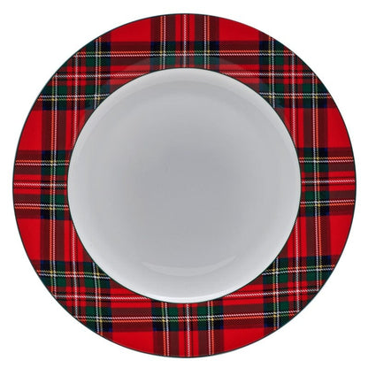 Tartan Red Set of 4 Dinner Plates