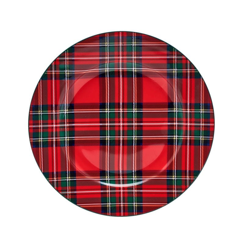 Tartan Red Set of 4 Salad Plates