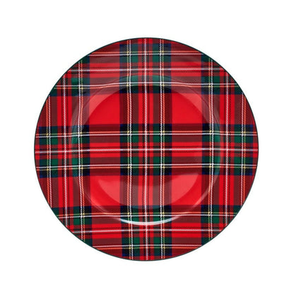 Tartan Red Set of 4 Salad Plates
