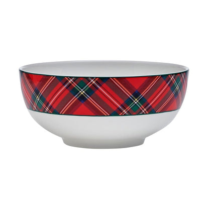 Tartan Red Set of 4 Soup Cereal Bowls